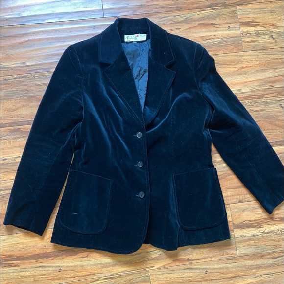 Personal division of leslie fay vintage Midnight Velvet Blazer sz 16 - Picture 1 of 12
